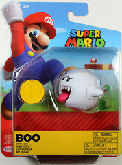 World of Nintendo Action Figure Boo with Coin 6 cm 72682-4L - Colorland Toys