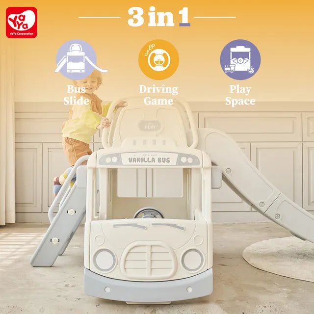 YaYa Little Bus 3in1 Slide Playset Vanilla Y2123 - Colorland Toys