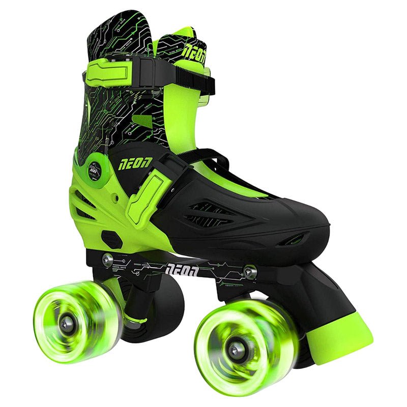 Yvolution Neon Combo Skates Size 3 - 6 Green/Black NT10G4 - Colorland Toys