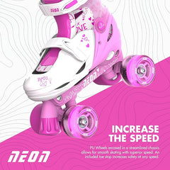 Yvolution Neon Combo Skates Size 3 - 6 Pink NT10P4 - Colorland Toys