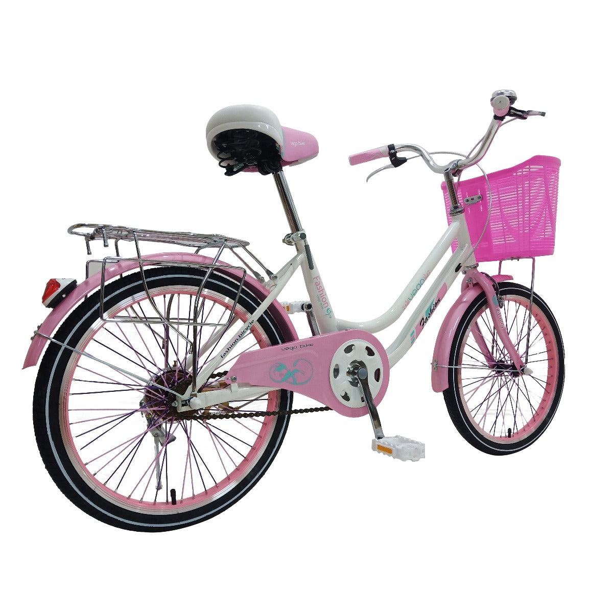 Mogoo Bicycle Vego Fashion 20 Inch White Pink - Colorland Toys