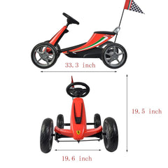 Megastar Licensed Pedal Ferrari Go-Kart Ride-On Car Red LB-8931 - Colorland Toys