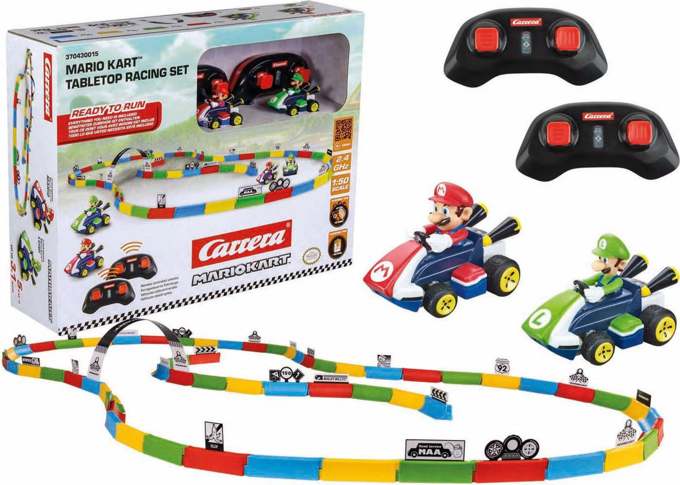 Carrera  Mario Kart Tabletop Racing Set - Mario & Yoshi 430016 - Colorland Toys