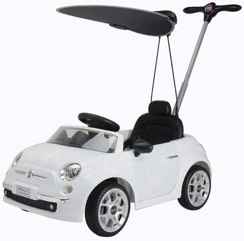 FIAT 500 Push Car With Shade White 3622C