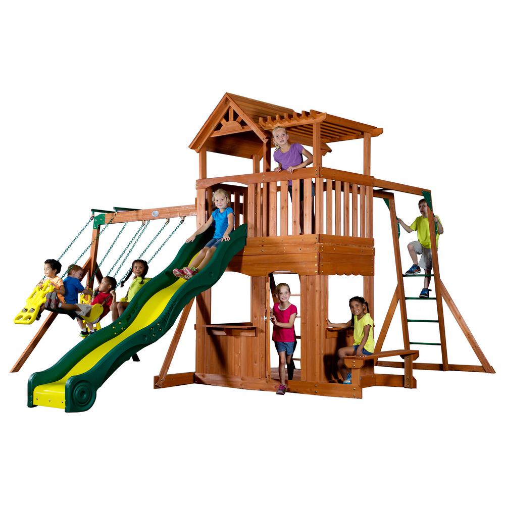 Backyard Discovery Thunder Ridge Residential Wood Playset 36214 - Colorland Toys