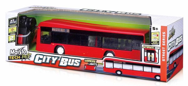 Maisto City Bus R/C 33cm 27mhz Red 81481 - Colorland Toys