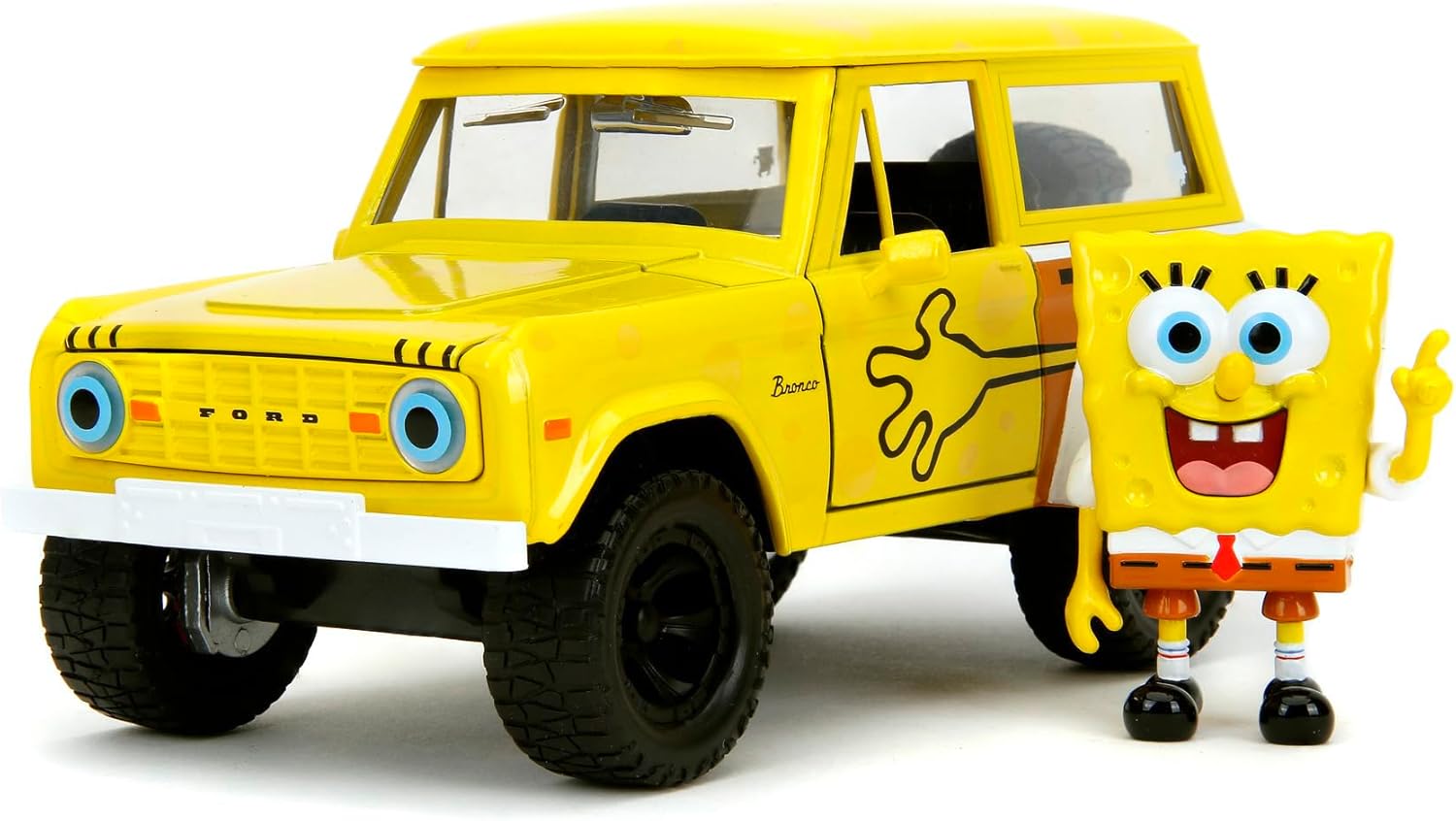 Jada Toys Spongebob 1:24 Scale 1973 Ford Bronco Car Toy