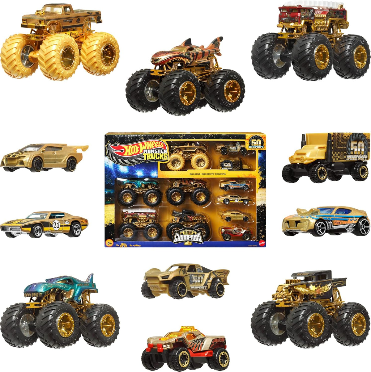 Hot Wheels Monster Trucks JDW07 Trophy Champions Collection Toy