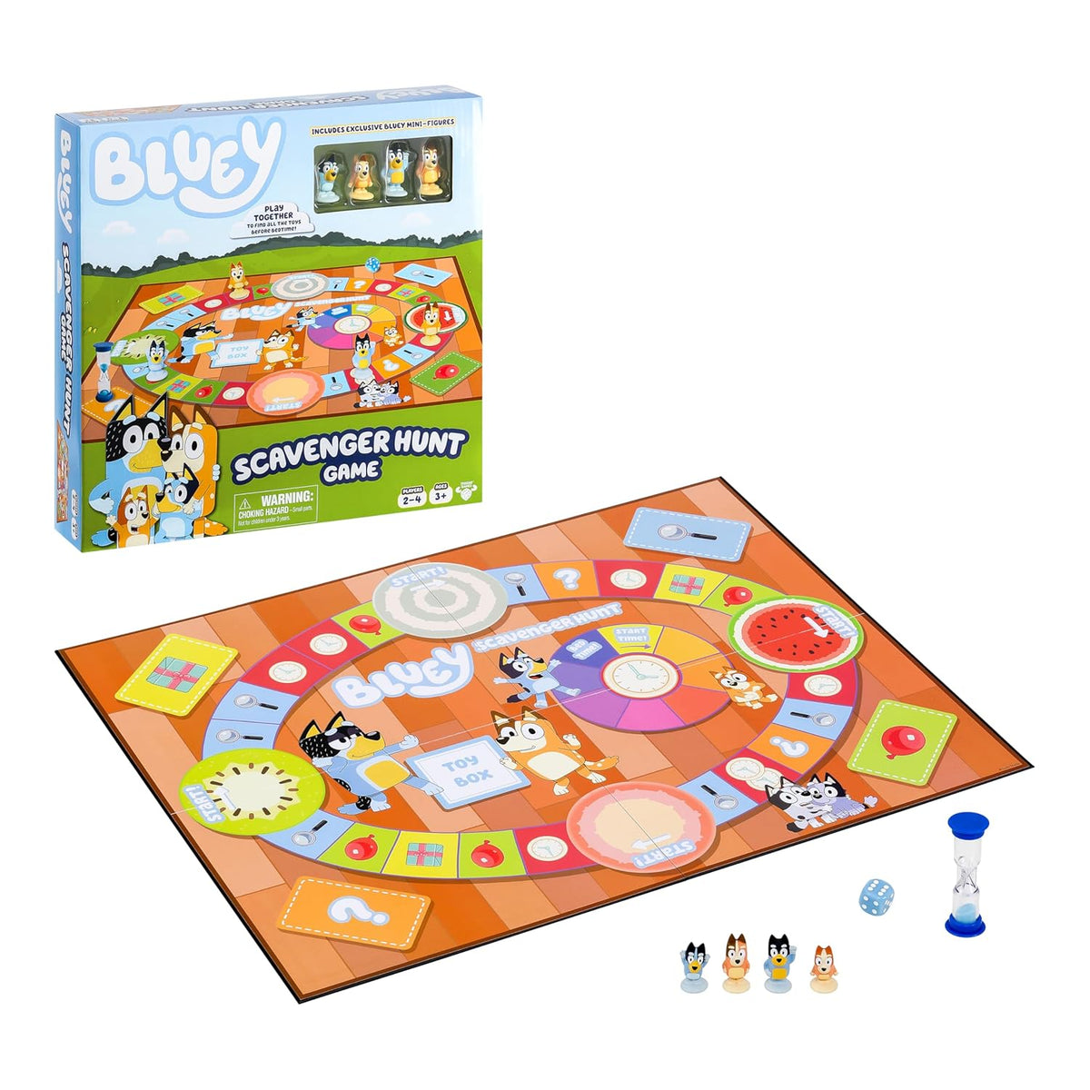 Bluey Scavenger Hunt Board Game — Family Fun with Activities & Questions