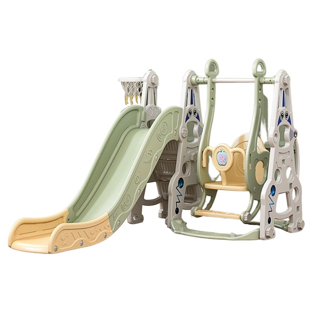 Multifunctional 4-in-1 Swing & Slide Set – Green