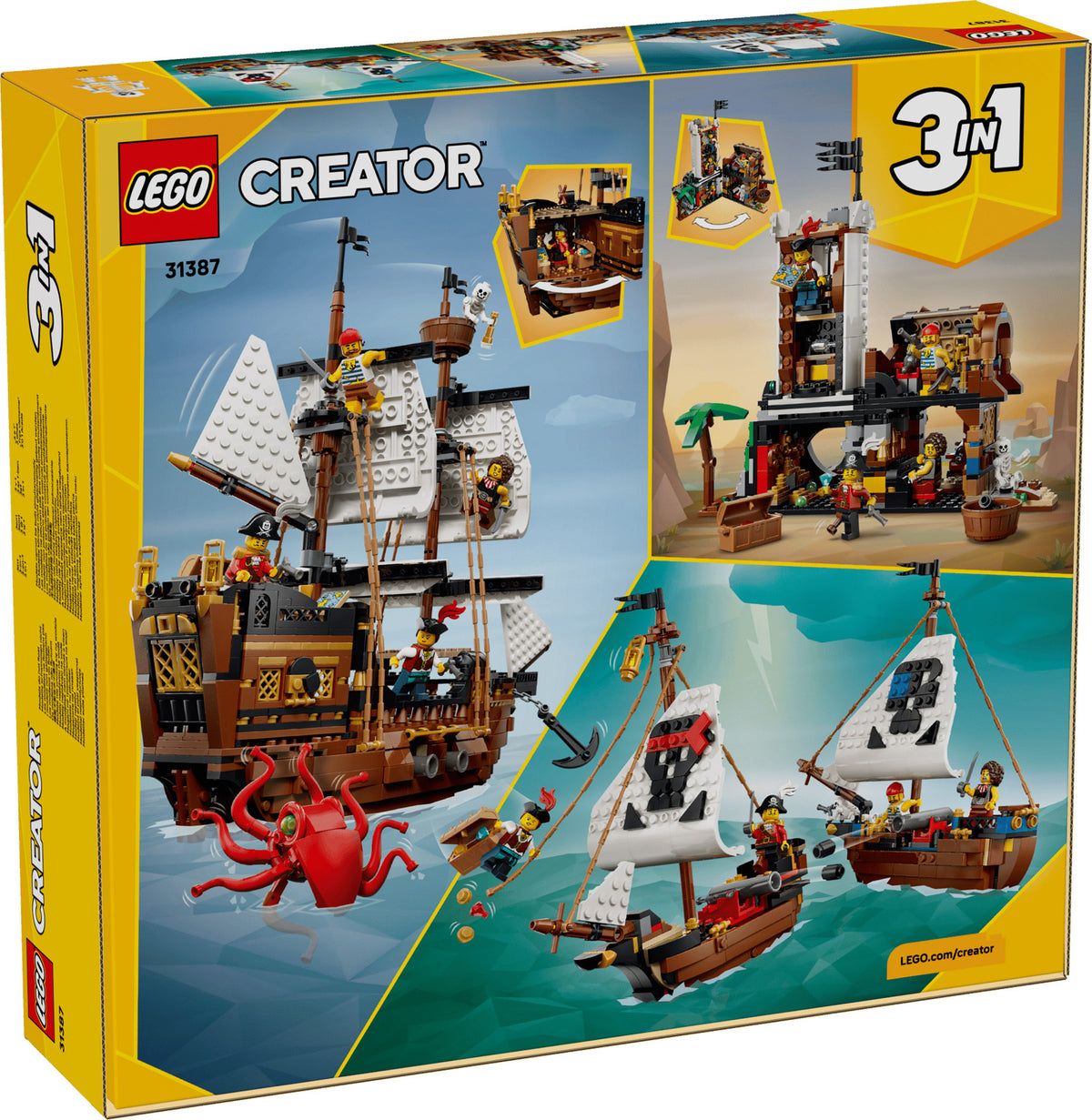 LEGO Creator 31387 Mythical Pirate Ship 3-in-1 Building Set