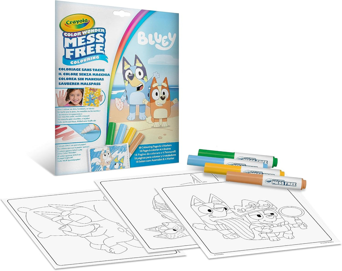 Crayola Color Wonder Set Bluey, foldelope, 4 Mini BL markers CY75-4610G