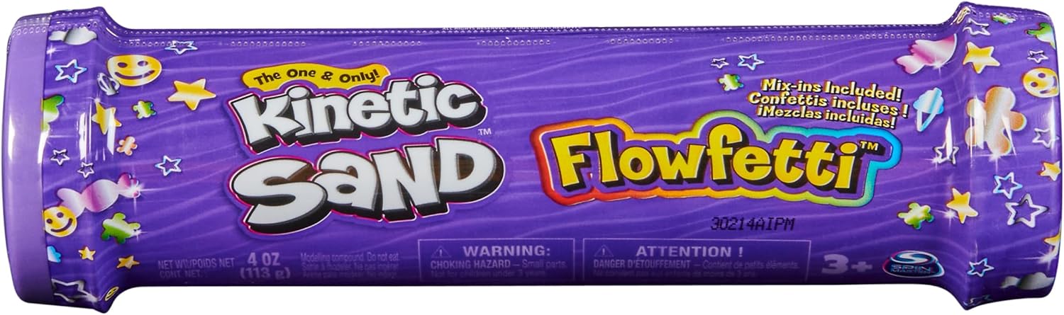 Kinetic Sand Flowfetti 4oz Playset with Roller & Confetti Shapes
