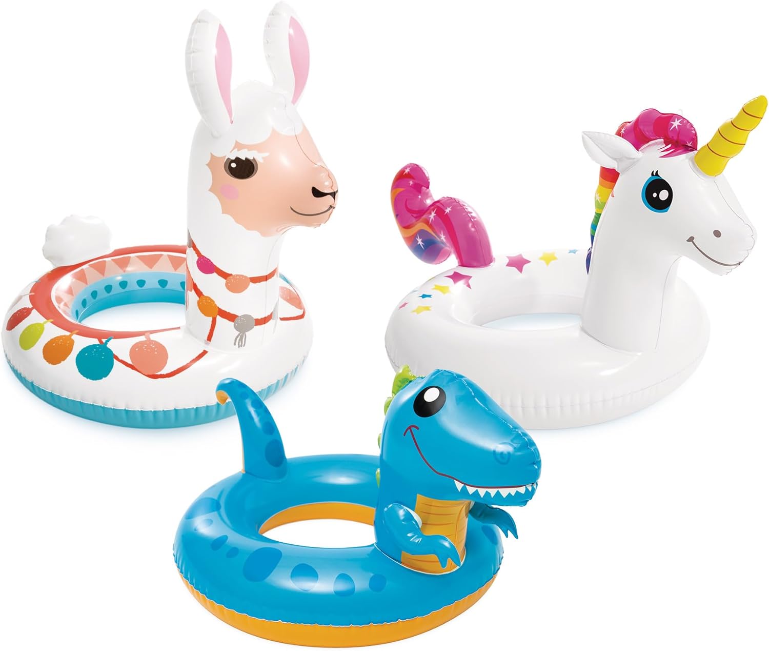 Intex Big Animal Rings Inflatable Pool Toys, Assorted Designs