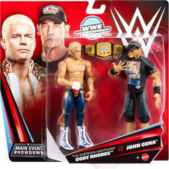 WWE Core John Cena vs Cody Rhodes Action Figure 2-Pack by Mattel — view 2