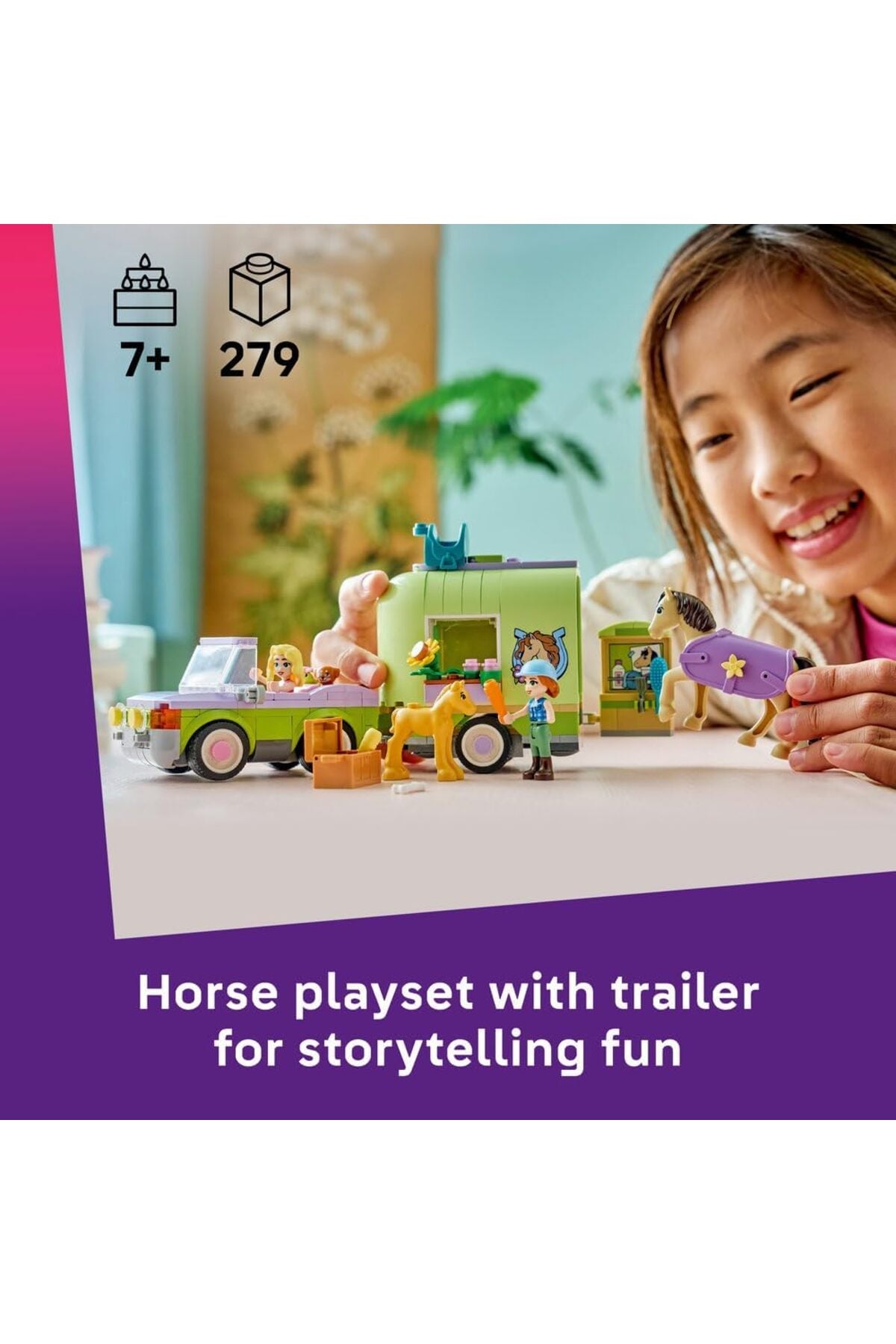 LEGO Friends Horse & Baby Foal Trailer — view 2