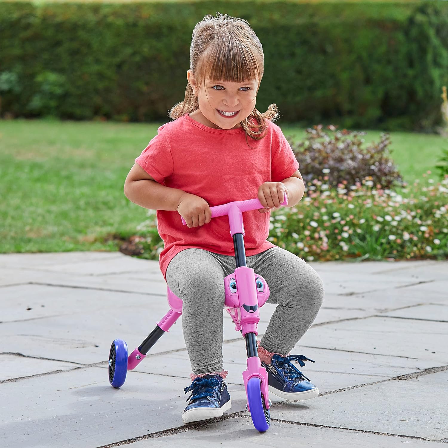 Mookie Scuttle Bug Butterfly Kids Trike 8536 (Pink) — view 2