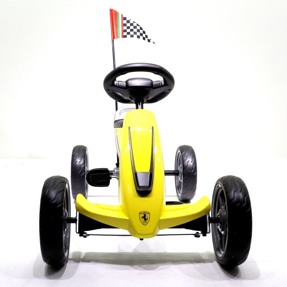 Megastar Licensed Pedal Ferrari Go-Kart Ride-On Car Yellow LB-8931 - Colorland Toys