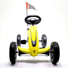 Megastar Licensed Pedal Ferrari Go-Kart Ride-On Car Yellow LB-8931 - Colorland Toys