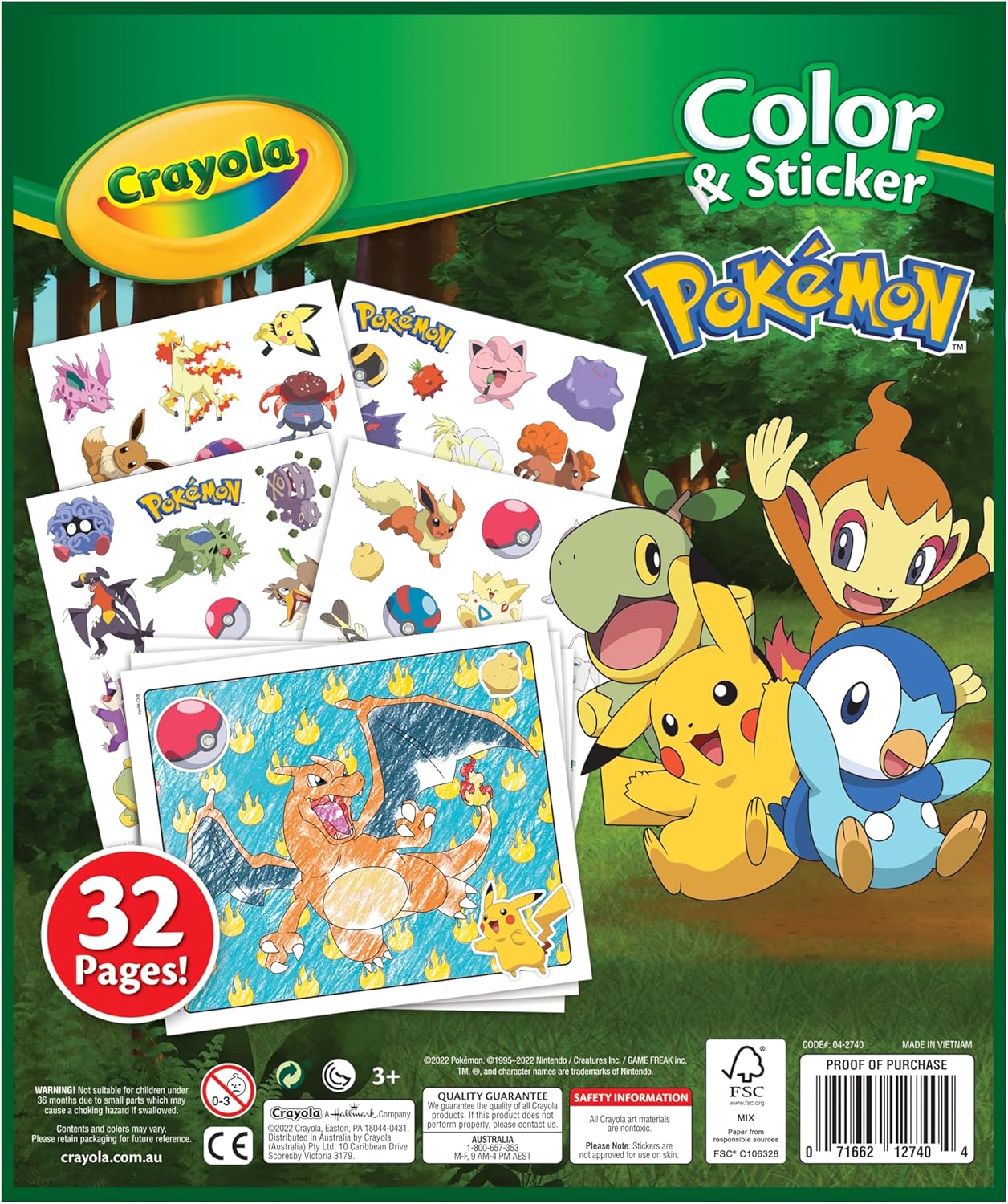 Crayola Color & Sticker Pokemon CY04-2740G — view 2