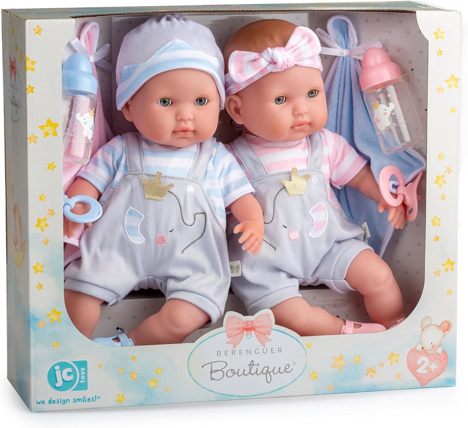 JC Toys Berenguer Twin Deluxe Gift Set, 15-Inch Dolls, Multi-Colour — view 2