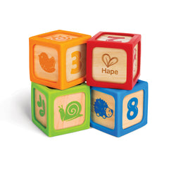 Hape Grip-N-Stack Smart Blocks Early Learning Toy - 4 Pcs — view 2