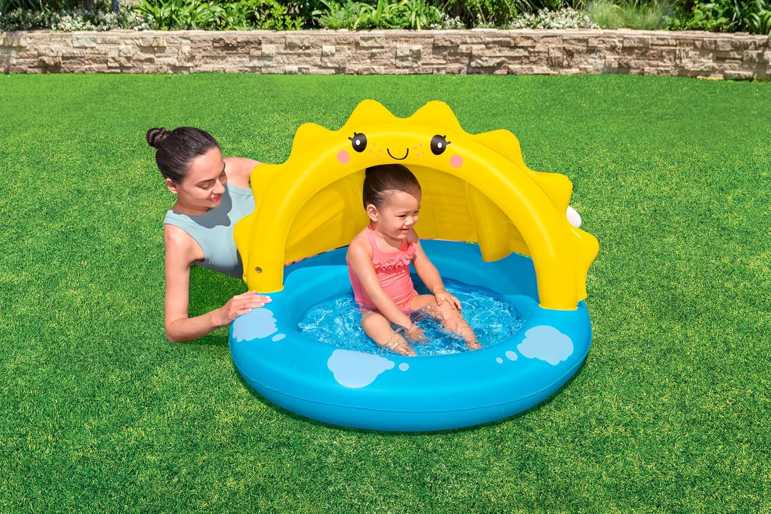 Bestway Sunny Days Paddling Pool with Sun Protection Roof — view 2