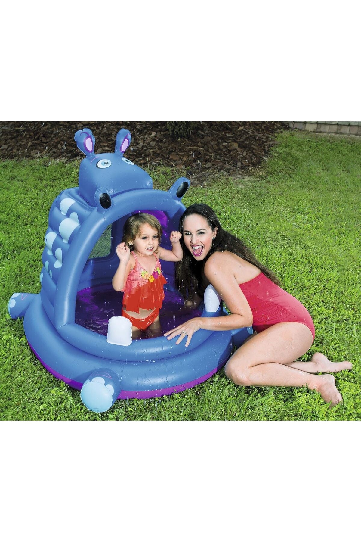 Bestway Covered Hippo Baby Pool 1.12mx99cmx97cm 52218 — view 2