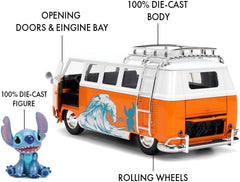 Jada STITCH 1961 VW Beetle 1:24 Die-Cast Scale Car Model with Figure — view 2