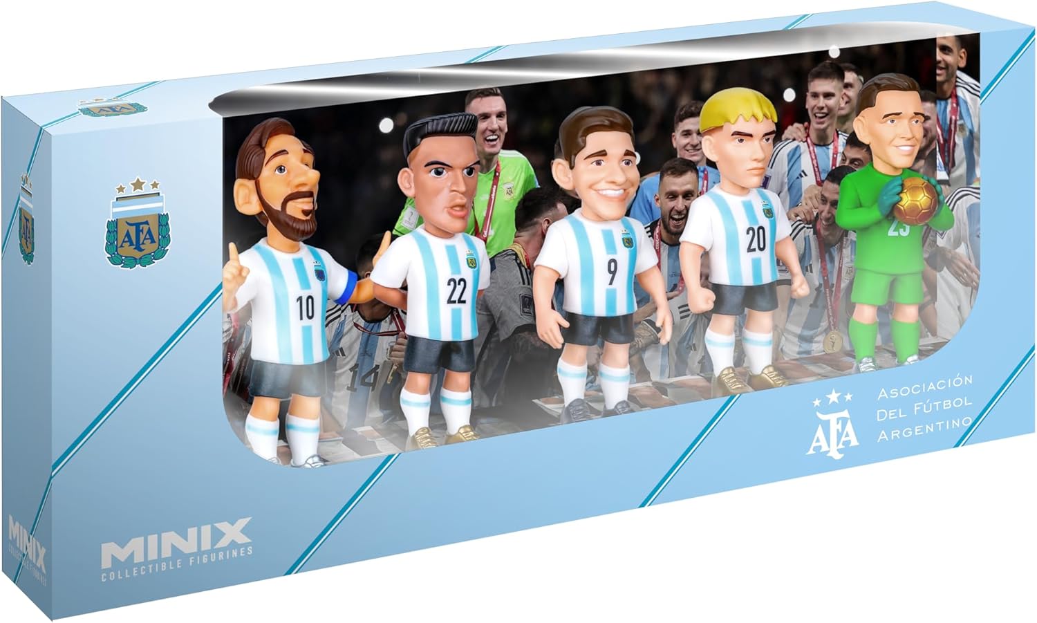 MINIX Football Stars 5-Pack Action Figures – Messi, Lautaro, Álvarez, Mastantuono, Martinez (12cm) — view 2