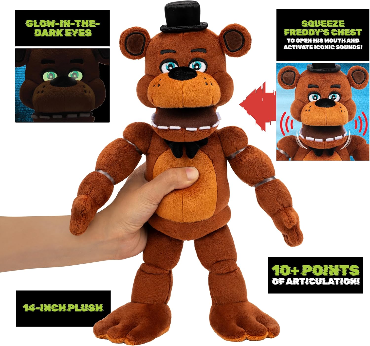 Five Nights at Freddy’s 14” Poseable Sound Freddy Fazbear Plush — view 2