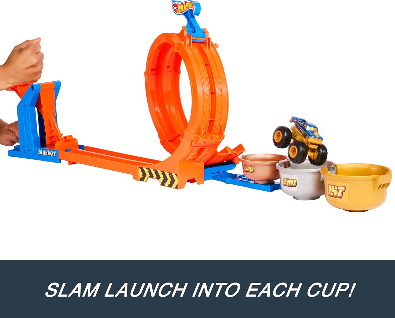 Hot Wheels Monster Trucks Track Set with Bigfoot & Loop Challenge — view 2
