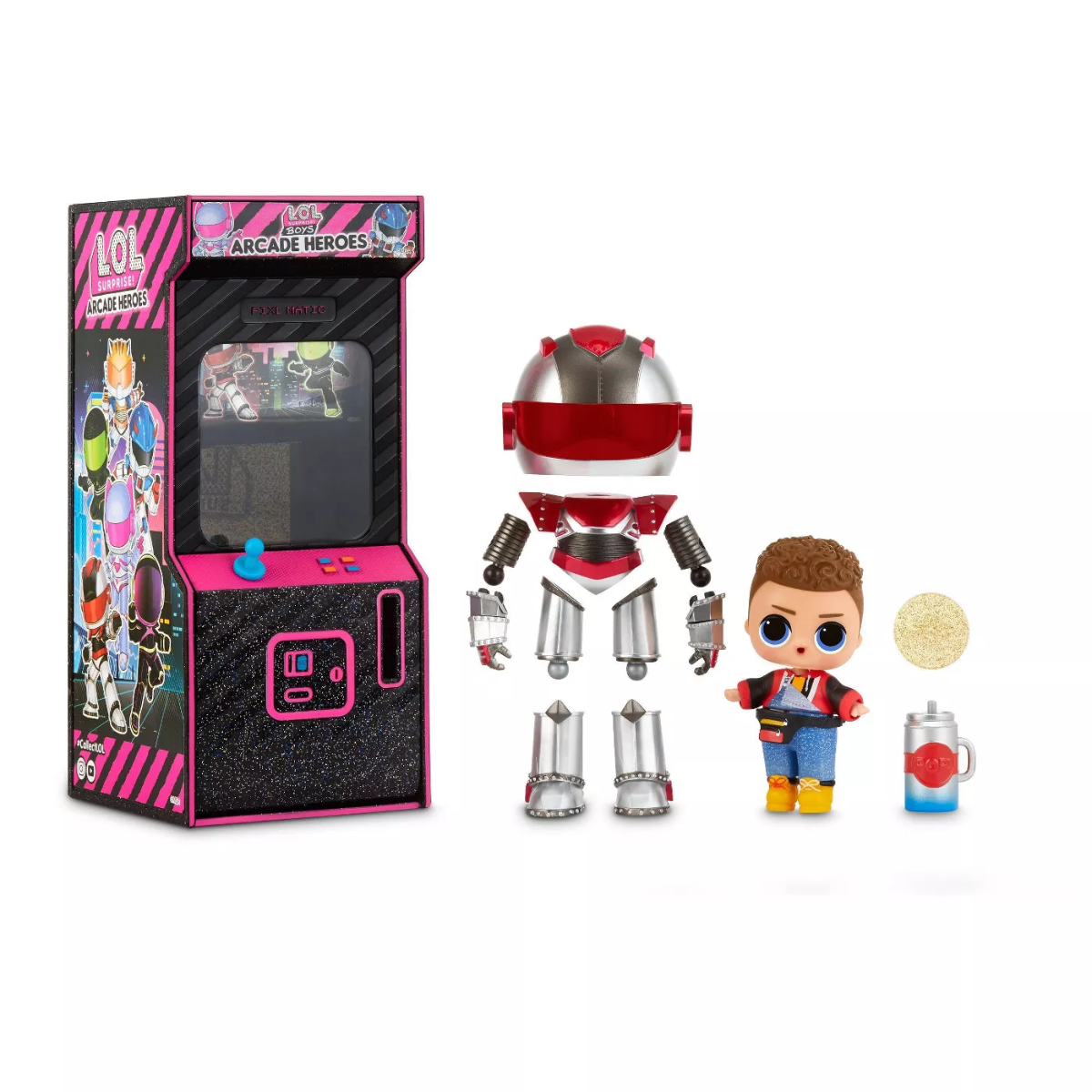 LOL Surprise Boys Arcade Heroes Action Figure Doll with 15 Surprises Assorted MGA-569367 - Colorland Toys