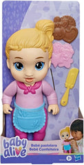 Baby Alive Baby Baker Blonde Hair Doll with Play Food, 10.5in — view 3
