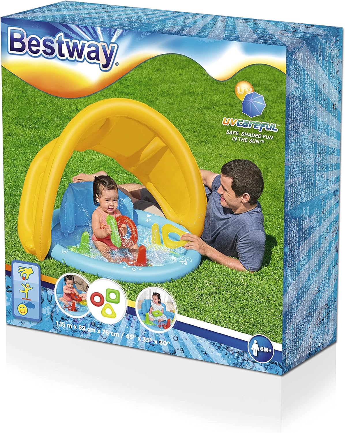 Bestway Seashapes Splash Pad Baby Sensory Water Pool (6m+) — view 3