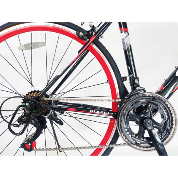 Mogoo Bicycle 700C Siafei Road Bike 48CM Black Red - Colorland Toys