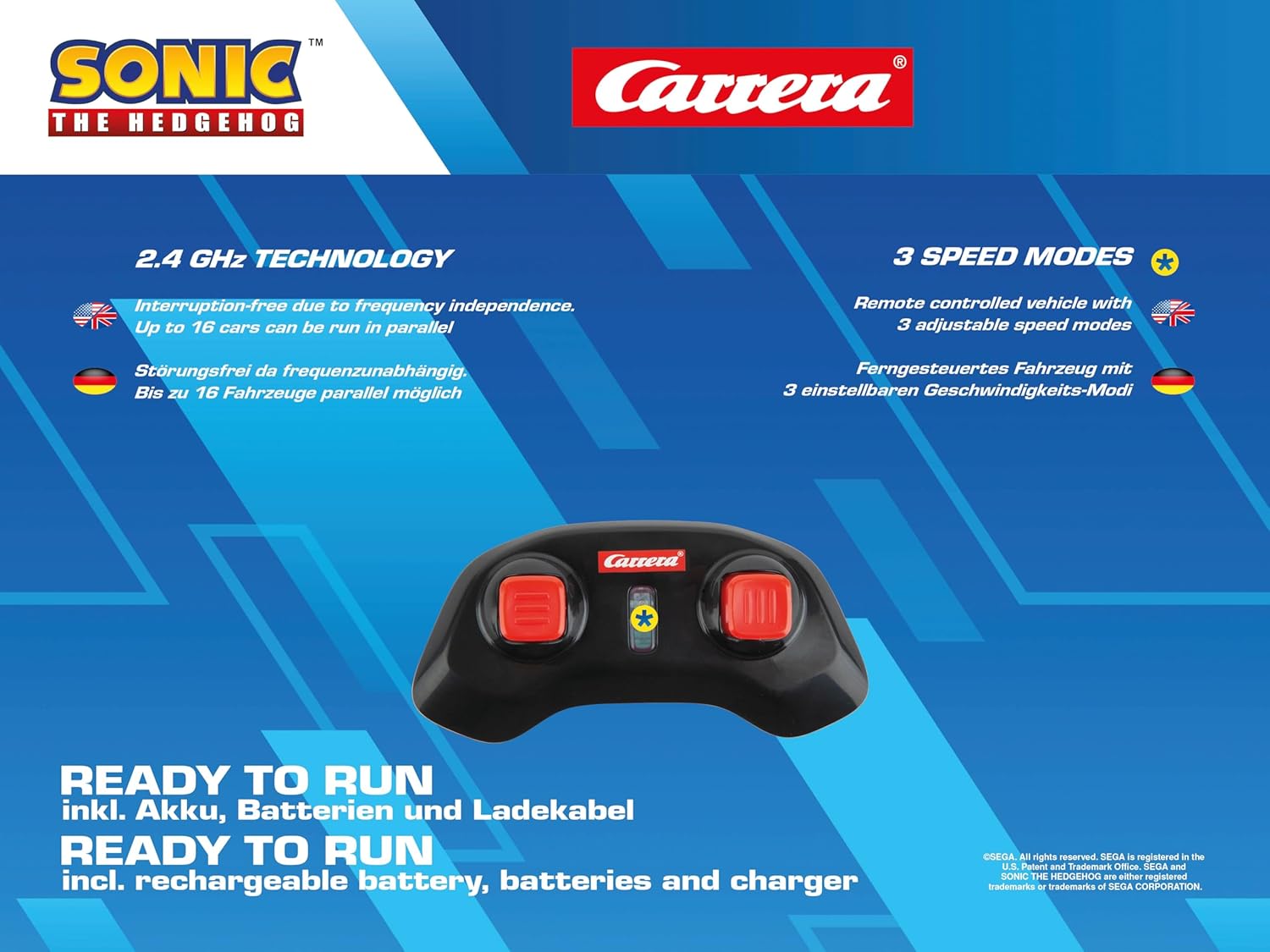 Carrera Team Sonic Racing Mini RC Tails 1:43 Scale 430023 — view 3