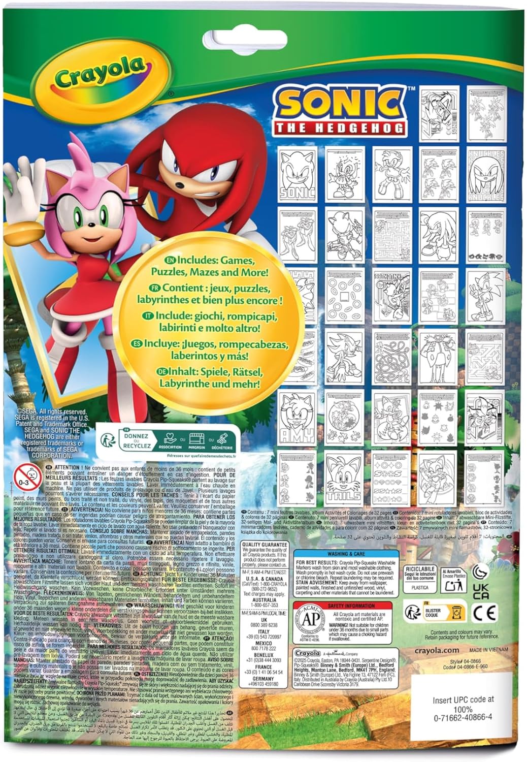 Crayola Coloring & Activity Album Sonic CY04-0866G — view 3
