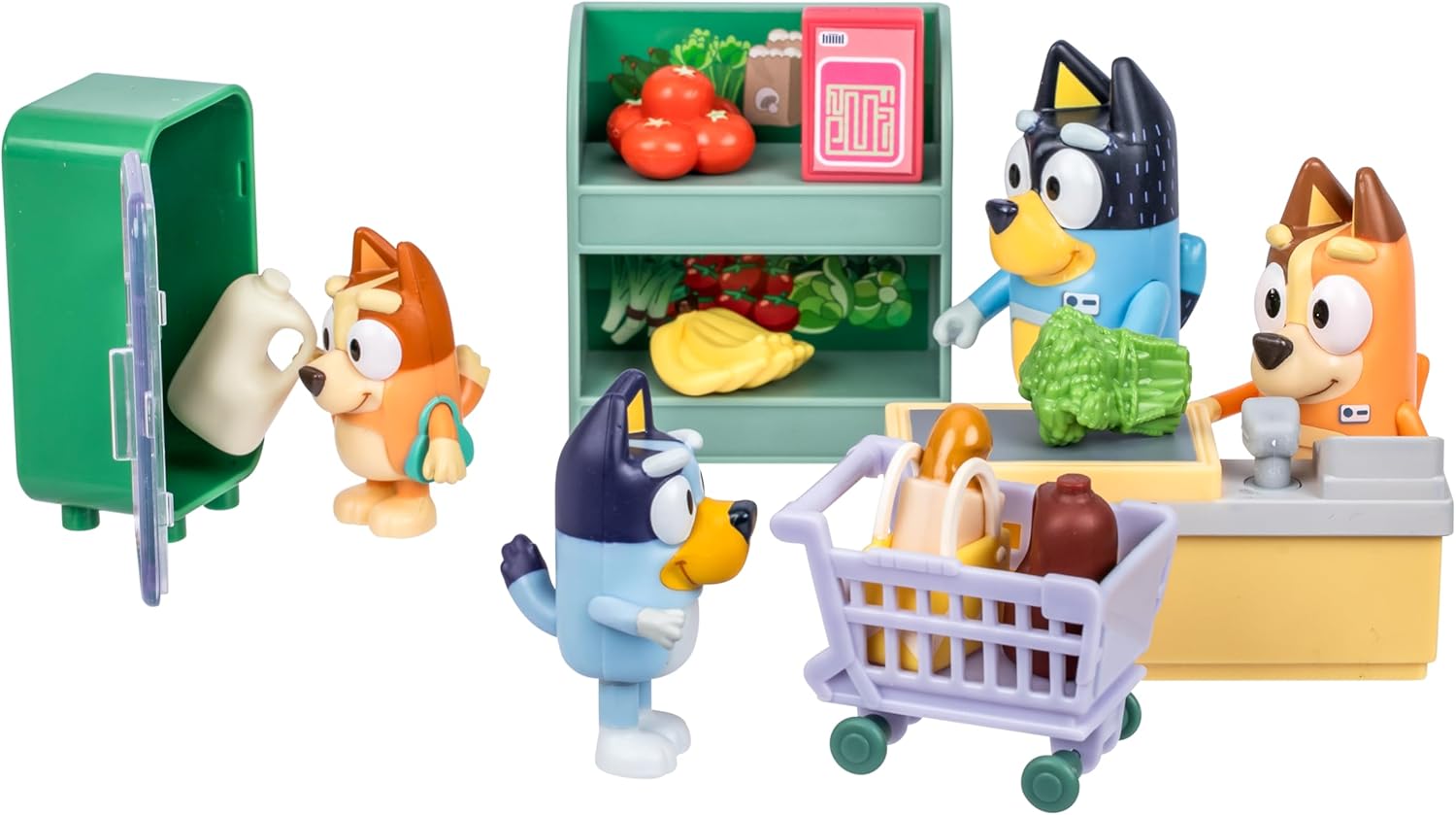 Bluey Series 13 Let’s Play Chef Family Shopping Trip Figure Playset — view 3
