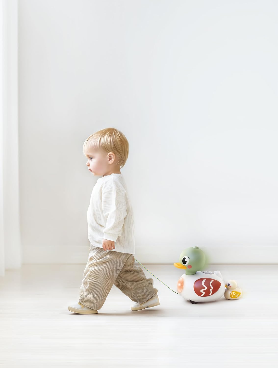 Hola Pull-Along Duck Family Toy for Babies – Interactive Music & Lights — view 3