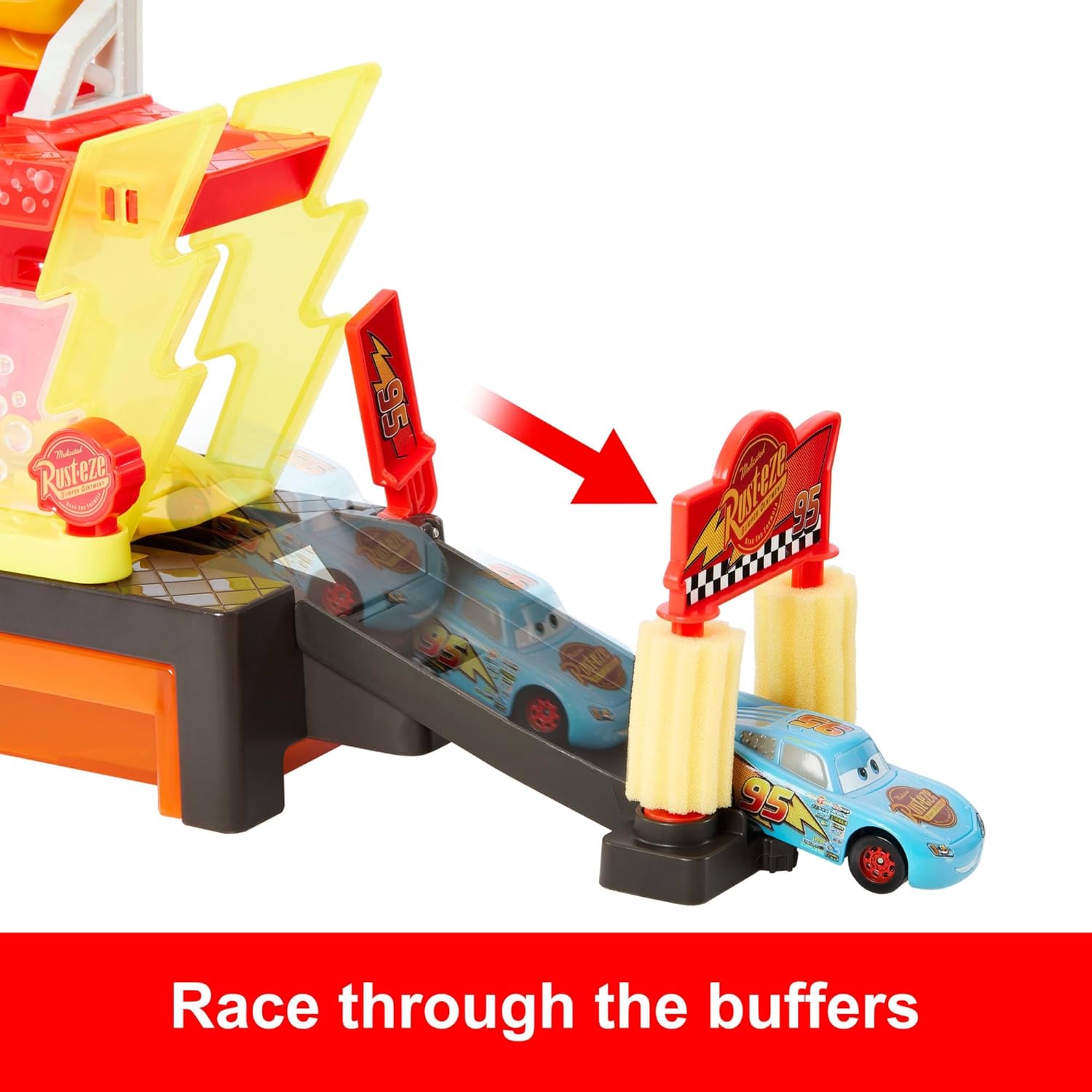 Disney Pixar Cars Color Changers Car Wash Playset with Lightning McQueen JBM70 — view 3