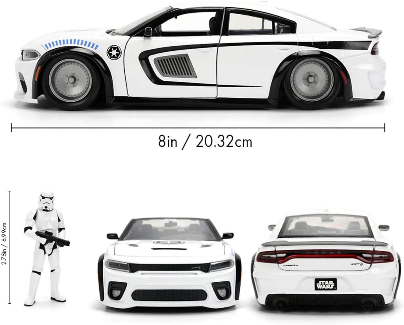 Jada Toys Star Wars Stormtrooper 2012 Dodge Charger 1:24 Die-Cast Car — view 3
