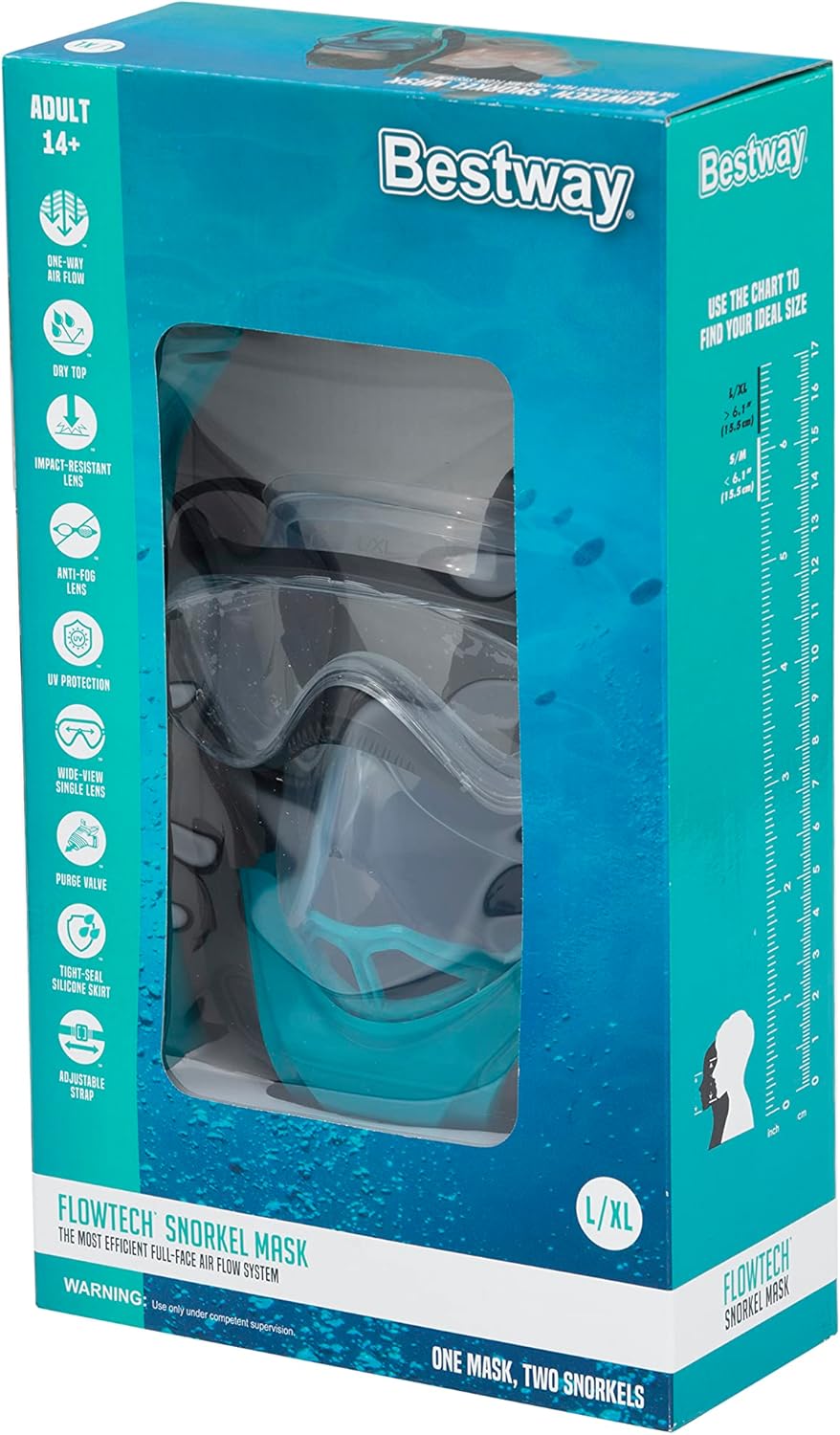 Bestway Hydro-Pro Flowtech Full-Face Snorkeling Mask L/XL — view 3