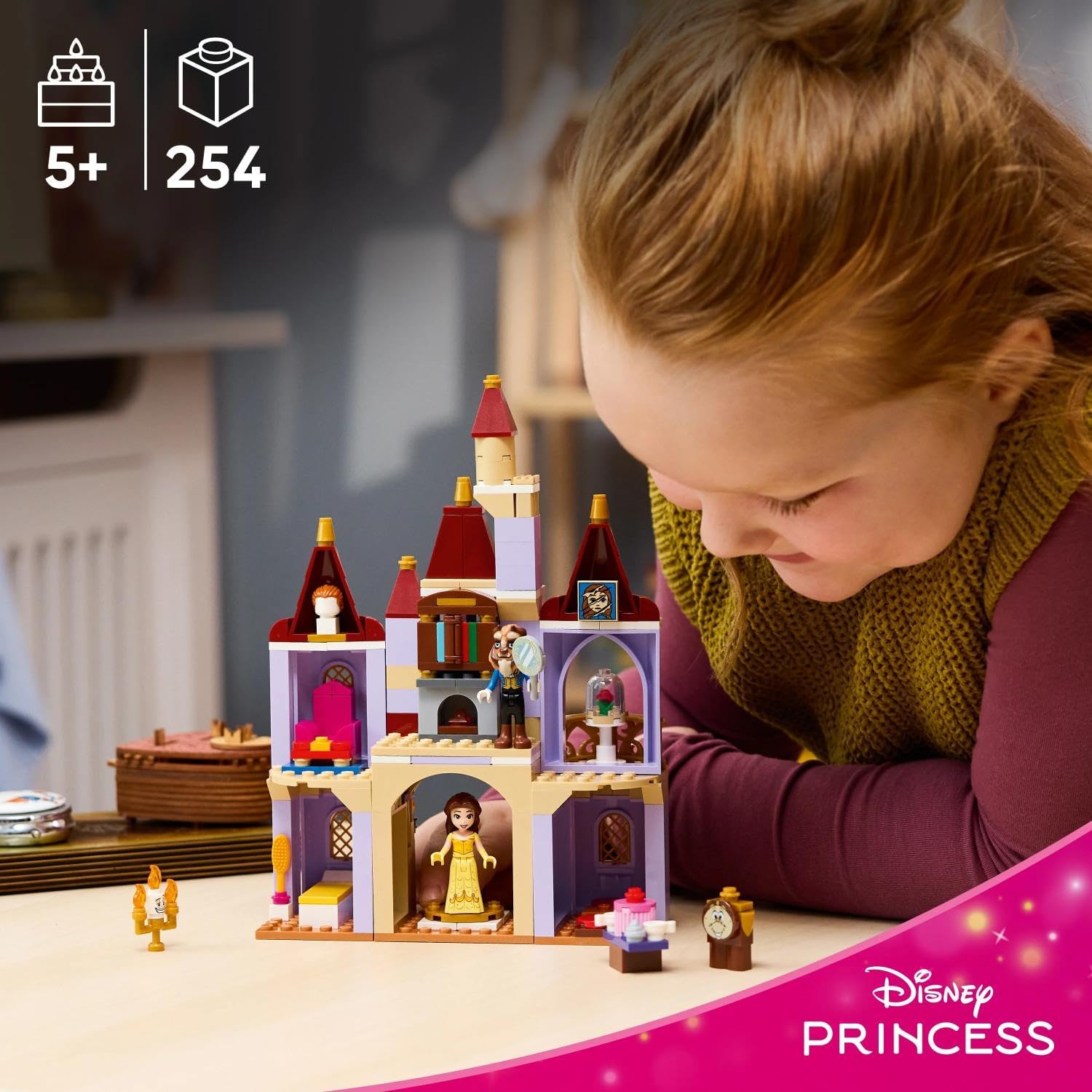LEGO Disney Princess Belle and Beast's Enchanted Castle Construction Toy (43289) — view 3