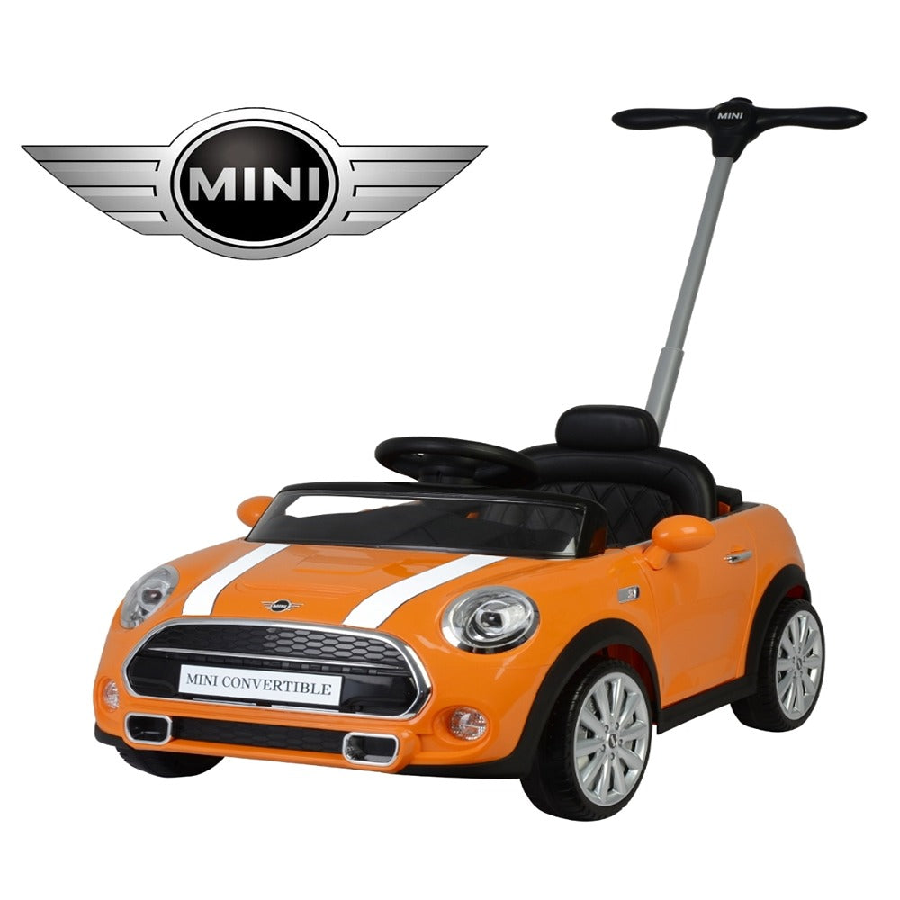 Mini Cooper Licensed Kids Push Car - Orange — view 3