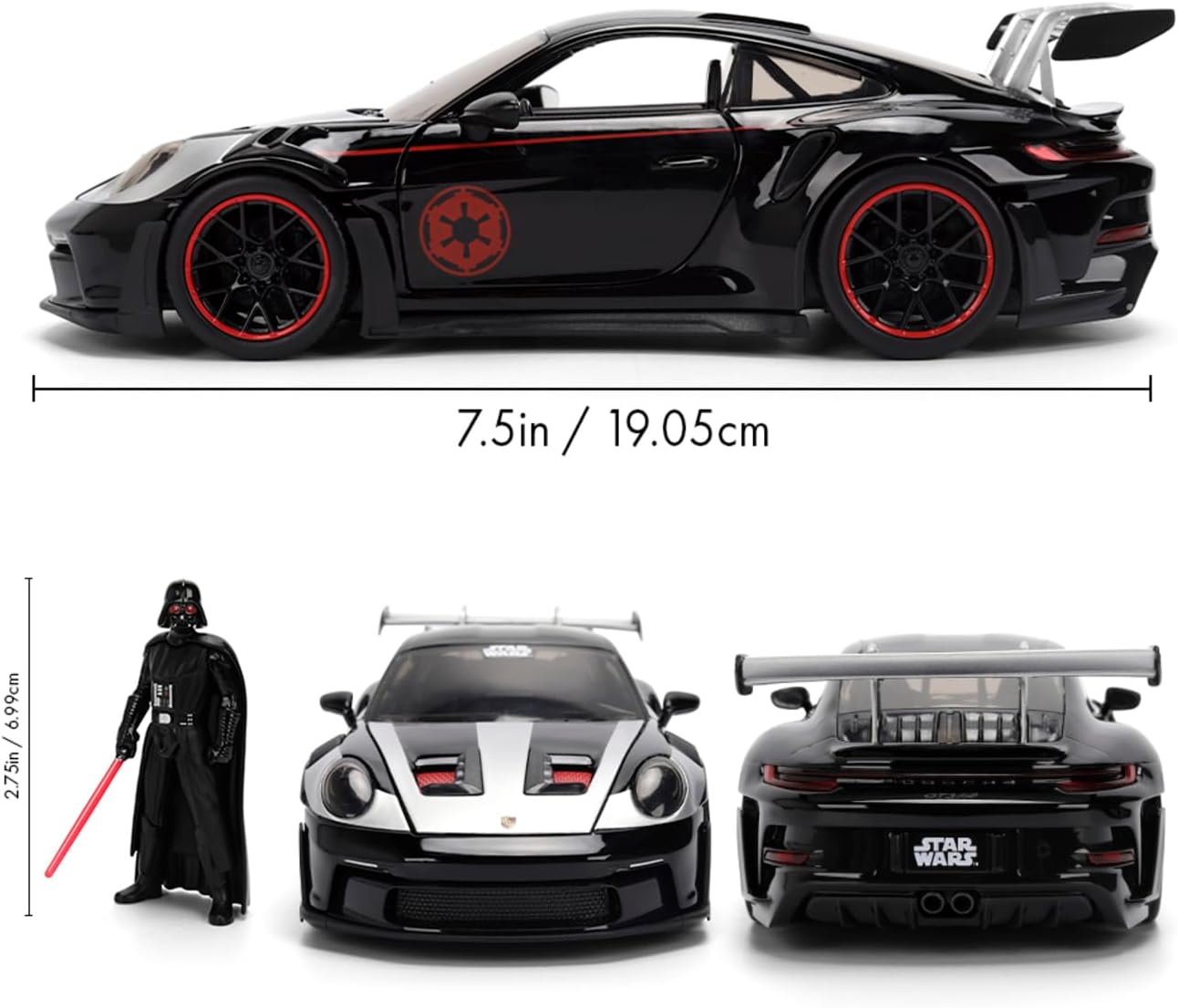 Jada Star Wars Darth Vader Porsche 911 GT3 RS Die-Cast Car 1:24 — view 3