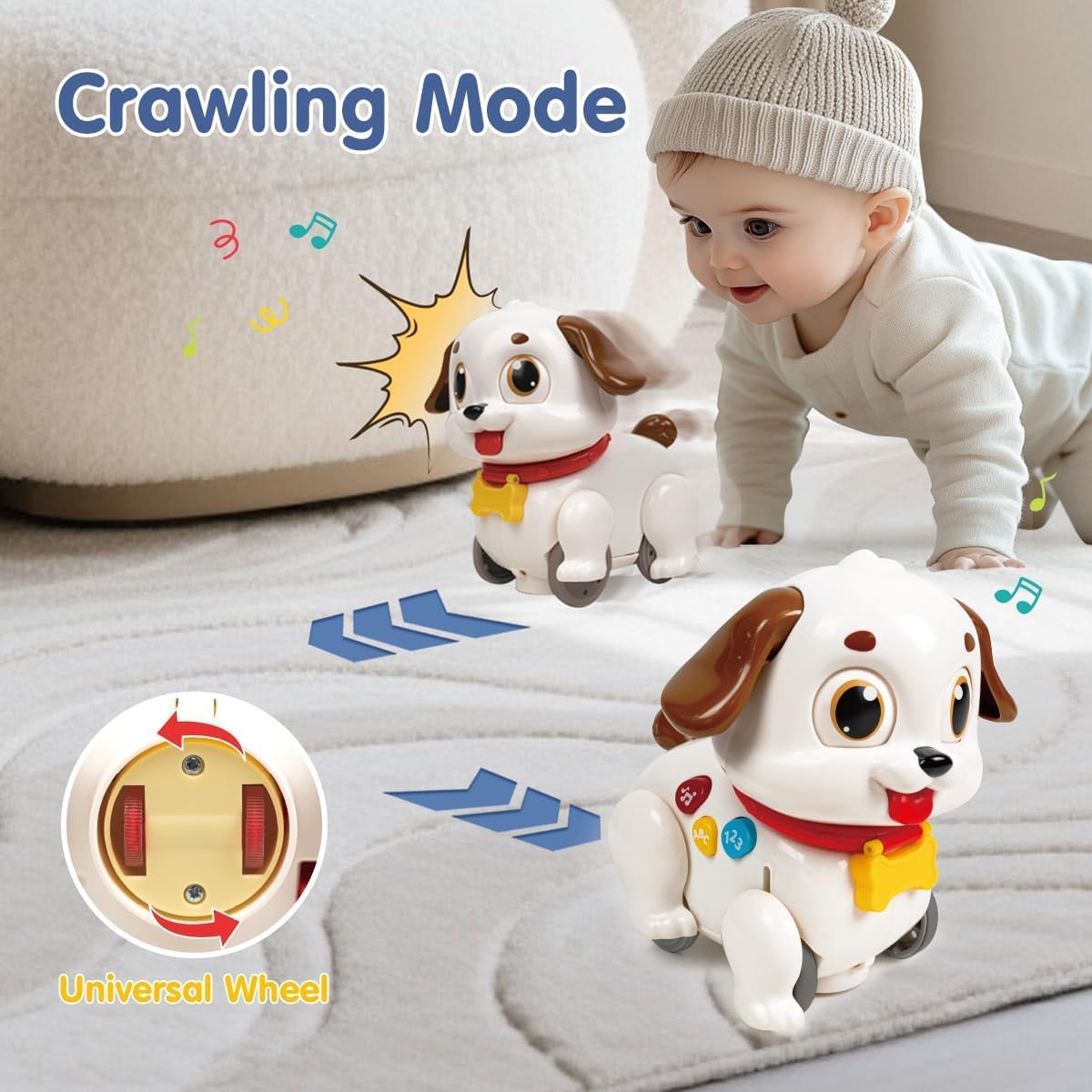HOLA Musical Dancing Puppy Tummy Time Toy for 6-12 Months — view 4