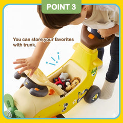 HOLA 4-in-1 Ride-On Push Walker Banana Plane Toy for Toddlers — view 4