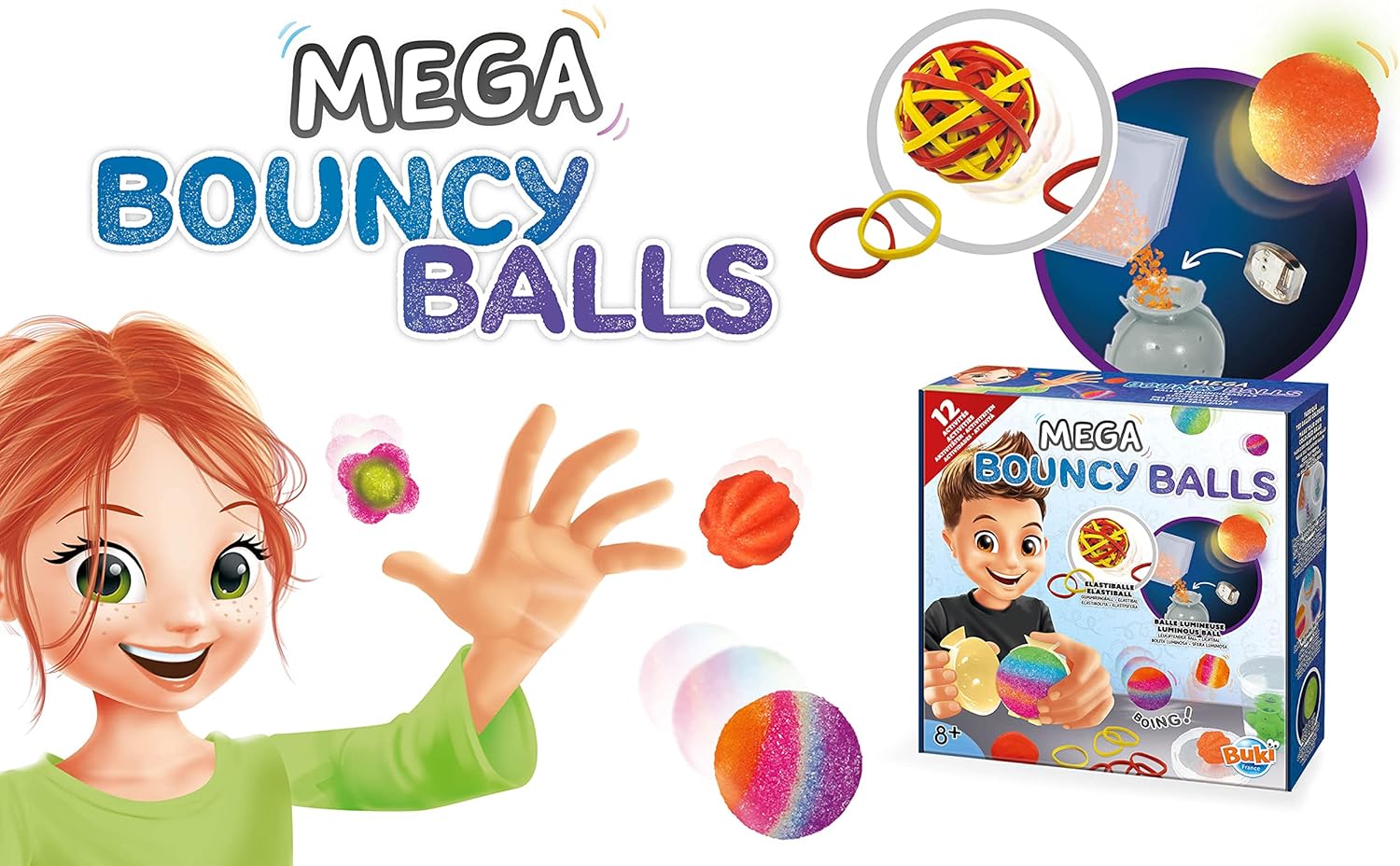 Mega Bouncy Balls by Buki – DIY Luminous Ball Kit for Ages 8+ — view 4