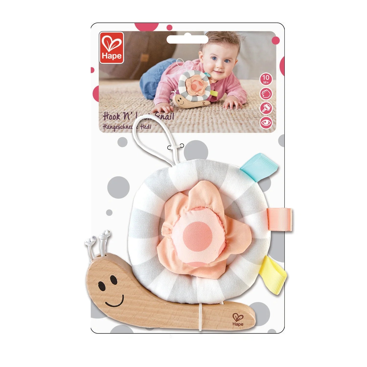 Hape Hook N’ Look Snail Hanging Baby Toy — view 4